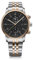 WENGER Herren Armbanduhr Urban Classic Chronograph Ø 42 mm, Swiss Made, Analog Quarz, Wasserdicht bis 100 m, Edelstahl-Armband, Schwarz/Gold/Silber, 01.1743.129