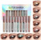 10-farbiger metallischer Glitter flüssiger Lidschatten-Set, wasserdichter rauchiger Lidschatten-Set, langlebige schnell trocknende Glitter Lidschatten Augen Make-up Kits (A)