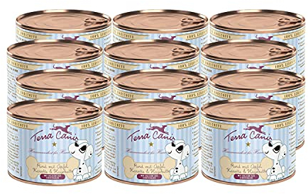 Terra Canis Rind, Apfel, Hagebutte & Karotte - Welpen Nassfutter, 12x200g I Premium Hundefutter in 100% Lebensmittelqualität Aller Rohstoffe I Reichhaltig & gesund I Allergenarm & getreidefrei