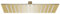 vidaXL Pomme de Douche Pluie Pulvérisateur Pommeau de Douche Tête de Douchette Accessoire de Salle de Bain Acier Inoxydable 25x25 cm Carrée Doré