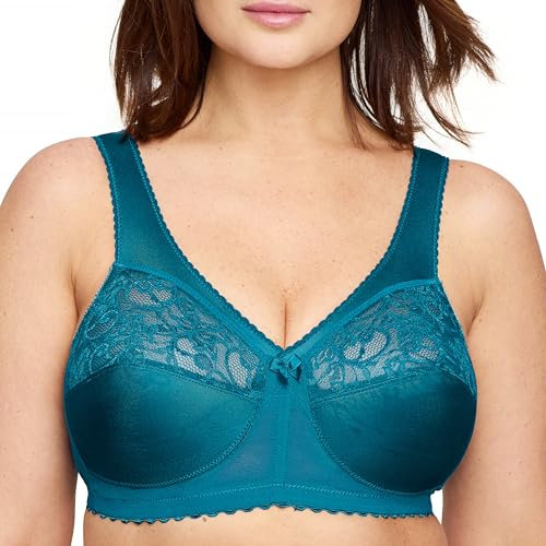 Glamorise Magiclift Original Support Bra Wirefree #1000, Reggiseno a Coppa Piena Donna, Dark Teal, 4G