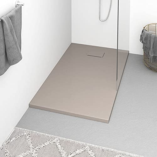 ZEYUAN Duschwanne SMC, Duschtasse, Deckendusche, Duschboden, Dusch Tassen, Braun 120x70 cm