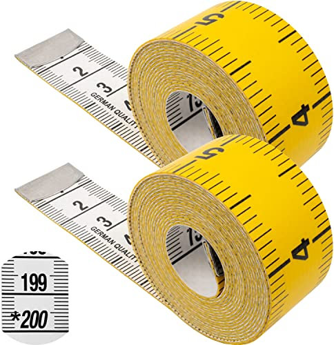 Schneidermaßband, 2 Stück, universal Massband mit 200 cm Gesamtlänge, 2 in 1 Maßband mit CM und Zoll Skalierung, Ausmessung von Kleidung, Körper-Fett, Rollmaßband, Messband, aus Glasfieber Kunststoff