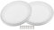 X AUTOHAUX 2 Pcs 4 Car Speaker Cover with 8 Screws Metal ABS White