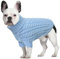 LiebeDD Hundepullover - Winter Warm Hundepulli mit Beinen Solide Klassisch Hunde Strick Pullover Hunde Pullis für Große Hunde Dackel Französische Bulldogge, Dog Sweater (Himmel Blau L)