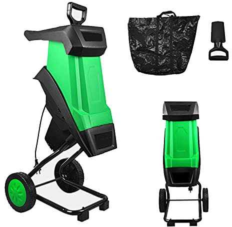 Trituratore cippatore per Legno, Lame a Doppio Bordo Elettrico Leggero da 2400 W, per Uso su Prato e Giardino o prevenzione incendi Costruire Un tagliafuoco, Linea elettrica 20M
