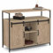 IDMarket Quebec Design Industrial - Aparador de 2 puertas, granero corredizo, 100 cm