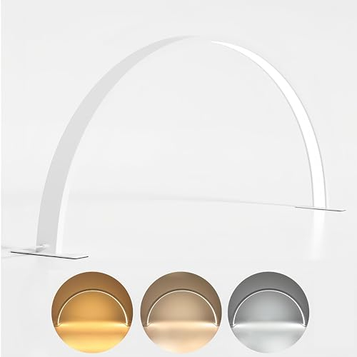 Tetipa Lampada LED Nail Desk, lampada cosmetica per ciglia con telecomando, luce regolabile 3-6000 K, dimmerabile, lampada da scrivania con 3 modalità di luminosità, lampada a mezzaluna