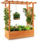 RELAX4LIFE Jardinière Surélevée avec Treillis Latéral & Supérieur, Jardinière sur Pied avec Treillis&Trous de Drainage, Conteneur de Plantes Vertical pour Plantes Grimpantes Légumes Fleurs Herbes