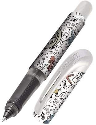 Online Tintenpatronen-Rollerball College Angry Animals, Stift für Rechtshänder und Linkshänder, ergonomisches Griffstück, hochwertiger Tintenroller, Standard-Tintenpatronen, inkl. Kombipatrone blau