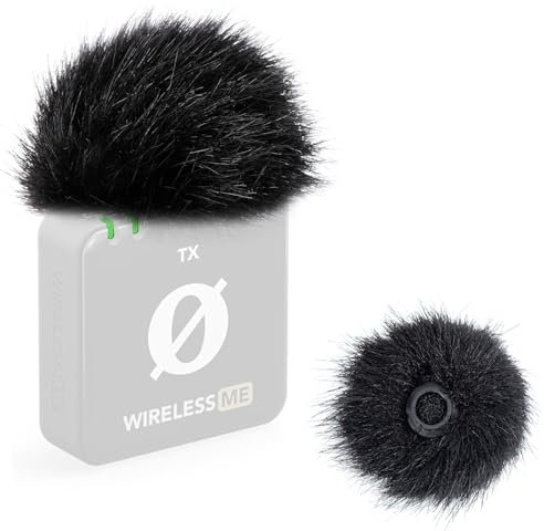 SUNMON Furry Windscreen Pop Filter for Rode Wireless ME Microphones, Microphone Wind Cover Muff for Rode Microphone Wireless ME, Fluff Windscreen for Wind and Background Noise Reduction(2PC)