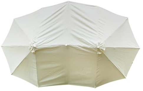 Housse de rechange pour parasol – Toile de rechange pour parasol double | 12 baleines de parasol de rechange pour parasol de plage, parasol de terrasse