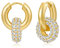 LILIE&WHITE Ohrringe Gold Für Damen Damenohrringe Goldene Ohrringe Goldschmuck Damen Farbecht Earrings for Women Hypoallergen Ohrhänger