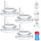 Sippy Spout Nipples Compatible with Philips Avent Natural Bottles, My Grippy Spout and Natural Trainer Sippy Cup, Soft Clear Food Grade Silicone Replacement Spouts, Leak-Proof, BPA Free, 4 Count