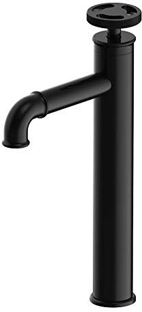 Grifo de baño Grifo mezclador de lavabo alto Grifo de lavabo de baño de latón de estilo industrial Grifo de lavabo montado en cubierta de un solo orificio Grifo de lavabo monomando con agua fría y cal