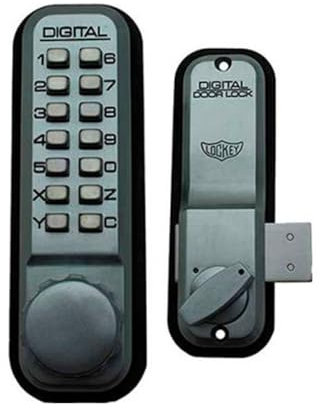 Lockey 2200 Mechanical External Digit Code Door Lock | Password Security Digital Combination Lock Deadbolt Keyless Push Button Zinc Alloy Gate Locks