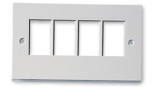 kenable RJ45 Face Plate Wall Socket Quad 4 Port for RJ45 Keystone Jacks