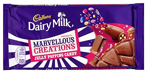 Cadbury Dairy Milk Chocolate Marvellous Creations Jelly Popping Candy Muscheln, 180 g