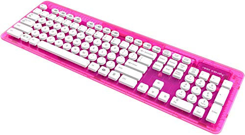 PDP - Teclado Rock Candy Wireless, Color Rosa (PC/Mac), teclado AZERTY francés