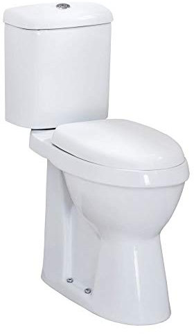 Milano Select Modern White Ceramic High Rise Doc M Disabled Toilet WC Soft Close Seat