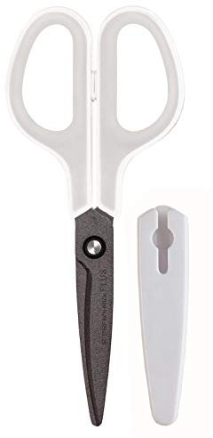 Plus Japan Fitcut Curve Scheren mit Antihaftbeschichtung, 175 mm, Weiß/Grau, 5 Stück