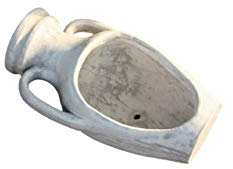 Phiole Amphore, Pflanztopf, Topf, Skulptur aus Steinguss