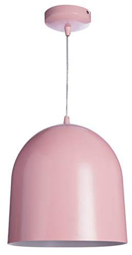Luminaire Loft color, suspension métal, 60 W, rose, ø 30 x H 30 cm