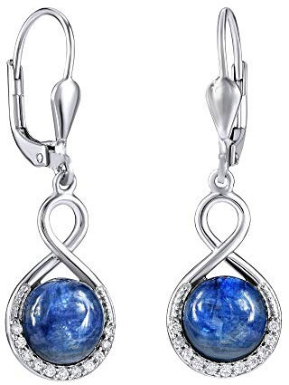 SILVEGO Damen Ohrringe aus 925 Sterling Silber mit natürlichem blauem Kyanit