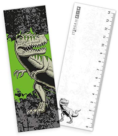 itenga Lesezeichen T-Rex Notizen Schule Schulbedarf Schulbuch Notizbuch Lesen Lesemerker