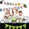 80er Jahre Pixel Video Game Themed Papier Happy Birthday Banner 8-Bit Retro Pixel Level Up Spiel Papier Schneiden Geburtstag Banner Pixel Party Favors Supplies