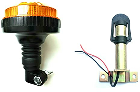 MelTruck® LED Rundumleuchte mit 4 Blitzmuster mit Aufsteckrohr ECE R65 R10 E9 LKW PKW Traktor