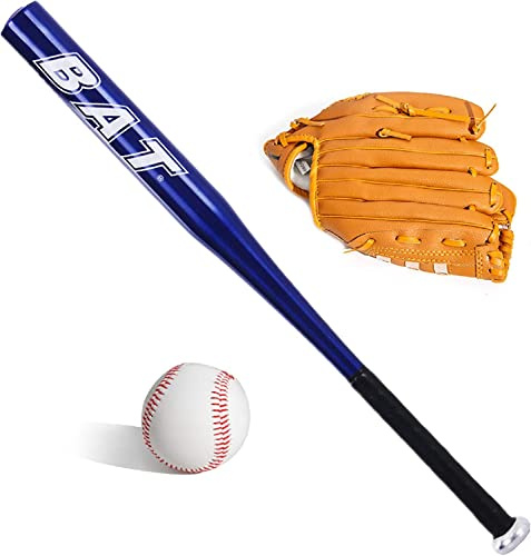 D.I.L Baseball Bat, Glove & Ball Set - Aluminium, 32 Blue