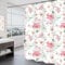 GONOVE Shower Curtain 200 x 200cm Mildew Resistant Waterproof Thicken Polyester Fabric Rose Flowers Bathroom Shower Curtain Liner Long Washable Bath Curtain with Hooks, Weighted Hem