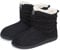 GURGER Hausstiefel Herren Hüttenschuhe Damen Plüsch Gefüttert Hausschuhe Hohe Winter Hüttenstiefel Warm Boot Slipper Feste Sohle Schwarz Größe 42 43