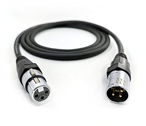 Selected Cable 50m XLR Mikrofonkabel 0,38 mm² sehr flexibel mit SC-Galileo 238 und NEUTRIK® Velvet Chrome XLR-Stecker - SC-XLR-GAL-NC3X-SOM-5000-SW - 164.04 ft