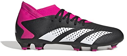 ADIDAS Unisex Predator Accuracy.3 Firm Ground Boots Fußballschuhe, Core Black/Cloud White/Shock Pink, 43 1/3 EU