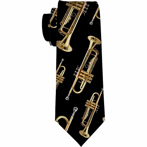 Yekiua Trompete Messing Instrument Krawatten Tenor Saxophone Posaune Trompete Herren Business Krawatte für Ehemann Vater Valentinstag Vatertag Geschenk