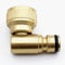 RANRAO Schlauchverbinder, Garten-Messing, 90 Grad beweglicher Nippelverbinder, Gartenschlauch-Wasserhahn-Adapter