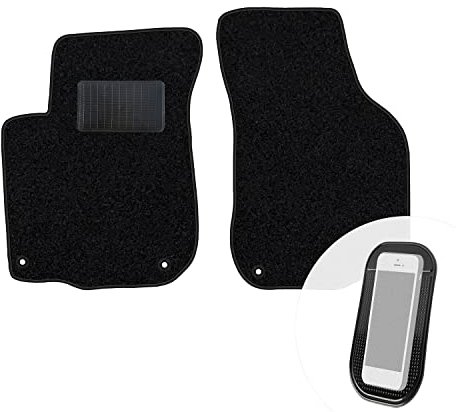 moto-MOLTICO Vorne Fußmatten Auto Velours Autoteppiche Schwarz Automatten Set 2-teilig passend für Seat Leon I Toledo II 1999-2004