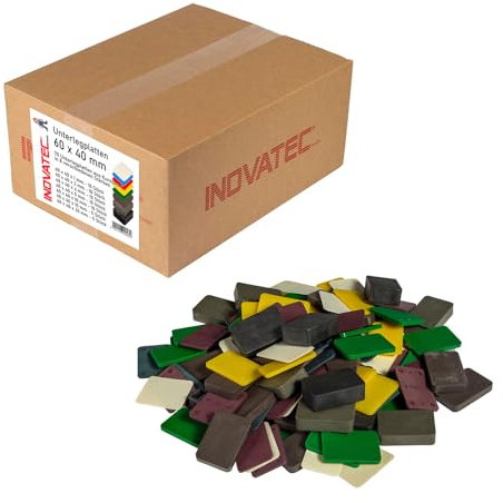 INOVATEC 70 x Kunststoff Unterlegplatten 60 x 40 x 1-20 mm Mix Montage Abstandhalter Distanzklotz