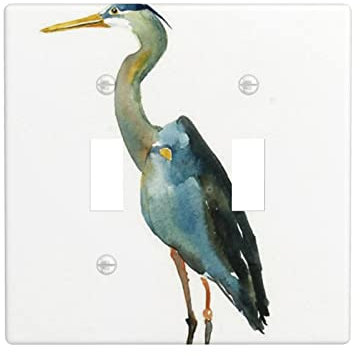 Airone dal becco lungo liscio doppio interruttore a levetta laterale 12,7 x 11,4 cm, materiale termoplastico infrangibile in policarbonato, pratico e bello