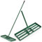 COSTWAY Rasen Nivellierrechen Metall, Rasenrechen mit ergonomischem Griff, Nivellierung von Sand Boden, Rechen Flächenebner Rasenwerkzeug, für Garten Hinterhof Golfplatz, Grün (75 cm x 25 cm)
