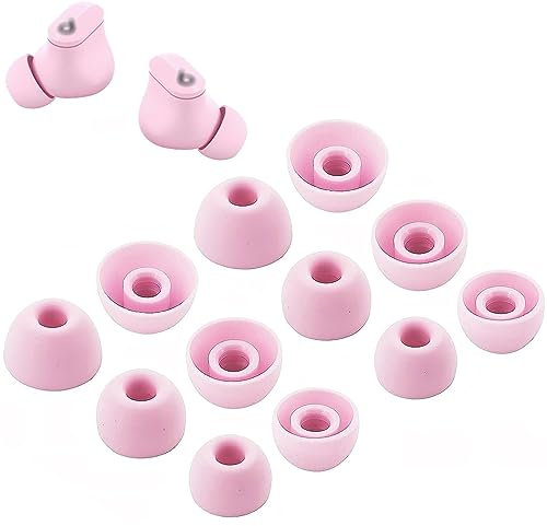 JNSA Replacement Ear Tip Compatible with Beats Studio Buds Eartips Earbuds Tips Ear Tips,6 Pairs S/M/L 3 Size,Pink