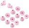 JNSA Replacement Ear Tip Compatible with Beats Studio Buds Eartips Earbuds Tips Ear Tips,6 Pairs S/M/L 3 Size,Pink