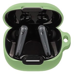 FTRONGRT Bluetooth Earphone Case for Anker Soundcore Liberty 4 NC, Shockproof Silicone Portable Electronic Device Cover Protect and Carry Anker Soundcore Liberty 4 NC Bluetooth Earphones Matcha Green
