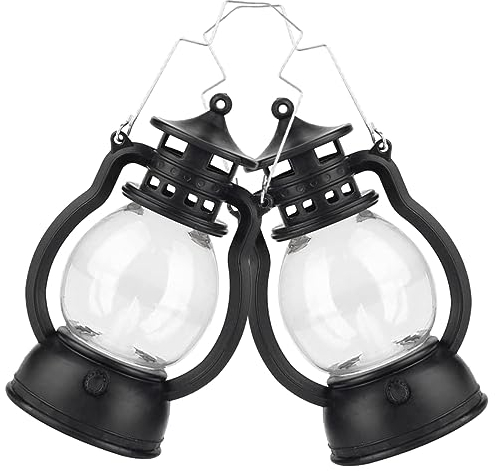 Housoutil Campinglaterne 2 Stück Girlanden- Tischdekoration Tischdekoration Dietz-Öllaterne Led-Öllaterne Retro-Led-Petroleumlampe Kerzenlaternen Schüttelnde Petroleumlampe Antike