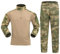 Airsoft Tarnanzug Herren Paintball Combat Shirt Taktische Hose Langärmlige mit 1/4 Reißverschluss Militär Anzug Outdoor Camouflage Jagdbekleidung