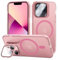 tigratigro Coque avec béquille, compatible avec iPhone 13 Pro Max,protection appareil photo H9 verre trempé, étui arrière givré translucide, anti-empreintes digitales, sensation de velours (Sakura