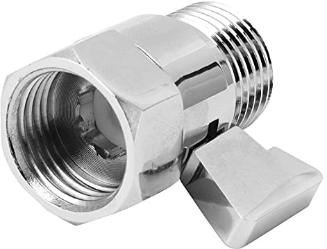 Válvula de Cierre de Ducha G1/2 Control de Flujo de Agua Latón Pulido con Manija de Palanca Tipo de Botón Universal Baño para Brazo y Manguera o Rociador de bidé Mano Hogar