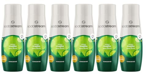 SodaStream Lot de 6 Concentrés Mojito Sans Alcool pour Machine à Eau Pétillante et Soda | Préparez jusqu'à 9 Litres de Mojito en Quelques Secondes, 440ml